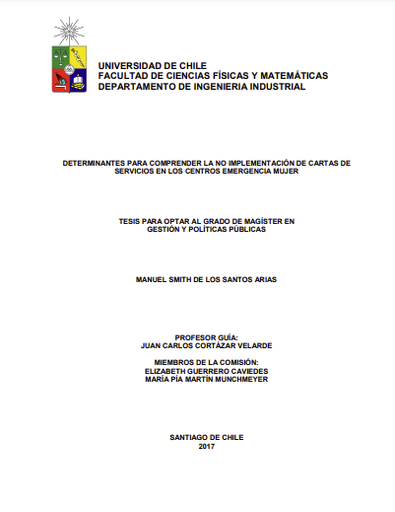 Determinantes para comprender la no implementación de Cartas de Servicios en los Centros Emergencia Mujer