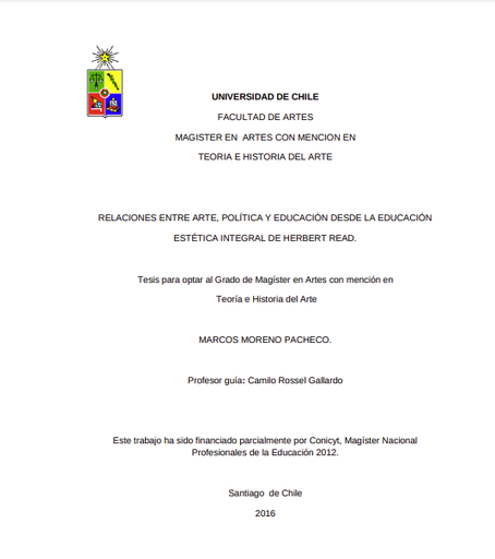 Relaciones entre arte, política y educación desde la educación estética integral de Herbert Read