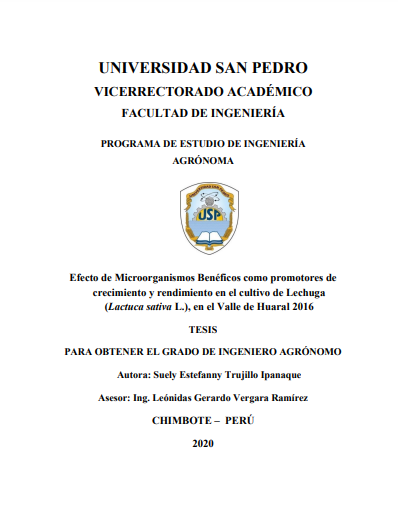 Efecto de Microorganismos Benéficos como promotores de crecimiento y rendimiento en el cultivo de Lechuga