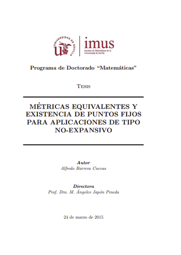 Métricas equivalentes y existencia de puntos fijos para aplicaciones de tipo no-expansivo