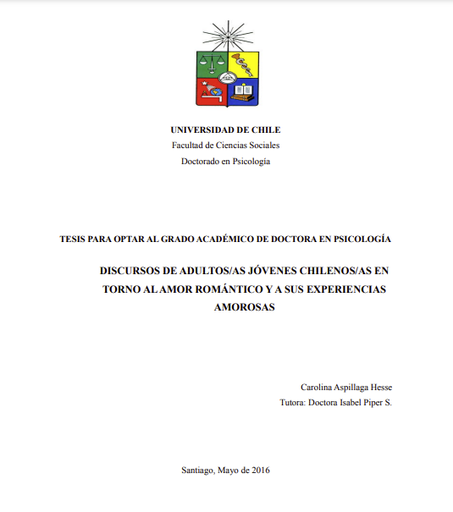 Discursos de adultos/as jóvenes chilenos /as en torno al amor romántico y a sus experiencias amorosas