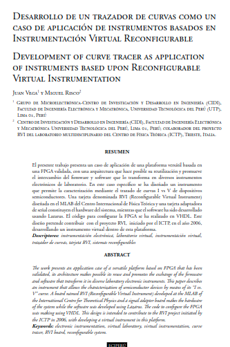 Desarrollo de un trazador de curvas como un caso de aplicación de instrumentos basados en Instrumentación Virtual