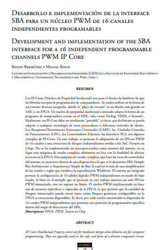 Desarrollo e implementación de la interface SBA para un núcleo pWM de 16 canales independientes programables