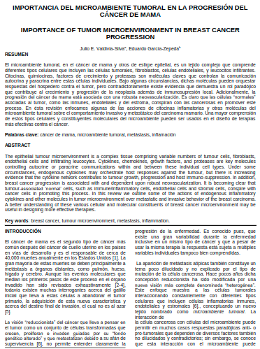 IMPORTANCIA DEL MICROAMBIENTE TUMORAL EN LA PROGRESIÓN DEL CÁNCER DE MAMA