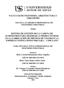 Sistema de gestión de la cadena de suministros para mejorar la productividad en la fabricación de prendas de vestir