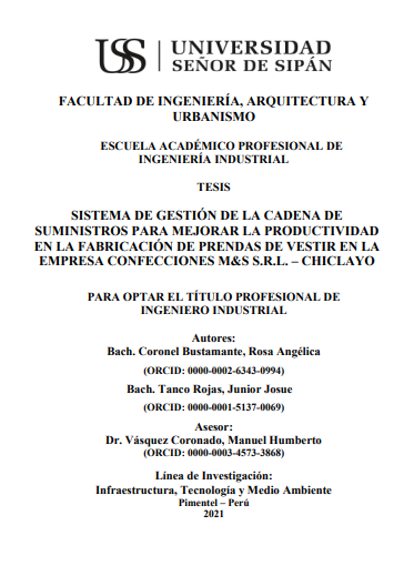 Sistema de gestión de la cadena de suministros para mejorar la productividad en la fabricación de prendas de vestir