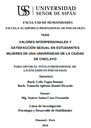 Valores interpersonales y satisfacción sexual en estudiantes mujeres de una universidad de la ciudad de Chiclayo