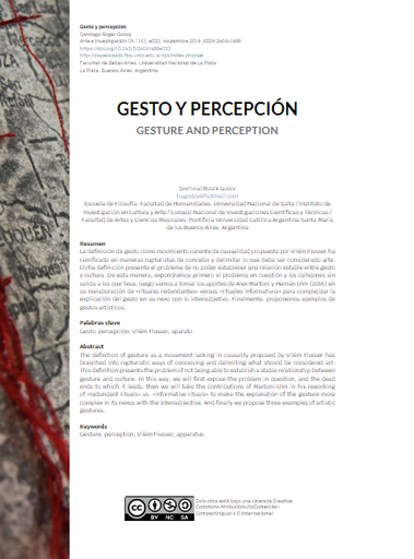 Gesto y percepción