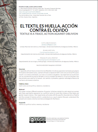 El textil es huella, acción contra el olvido