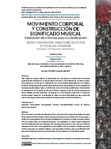 Movimiento corporal y construcción de significado musical