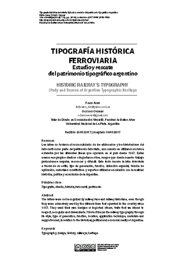 Tipografía histórica ferroviaria