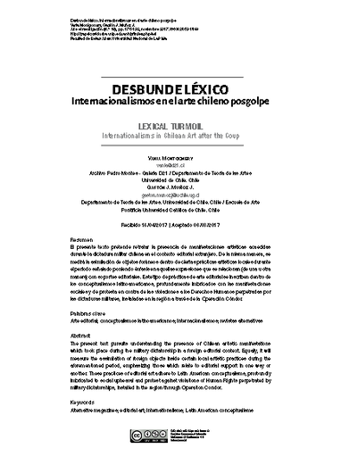 Desbunde léxico