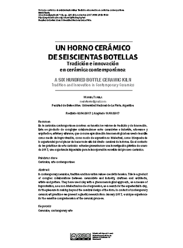 Un horno cerámico de seiscientas botellas