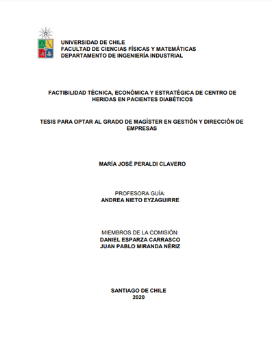 Factibilidad técnica, económica y estratégica de centro de heridas en pacientes diabéticos