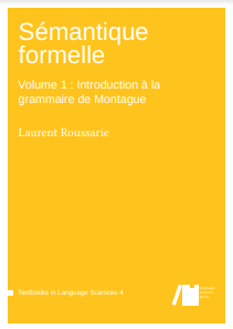 Sémantique formelle: Volume 1