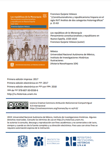 ¿Constitucionalismo y republicanismo hispano en el siglo XVI?: análisis de dos categorías historiográficas