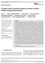 N-doped carbon nanotube sponges and their excellent lithium storage performances