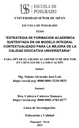 Estrategia de formación académica sustentada en un modelo integral contextualizado para la mejora de la calidad educativa universitaria