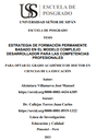 Estrategia de formación permanente basado en el modelo complejo desarrollador para las competencias profesionales