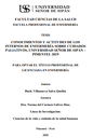 Conocimientos y actitudes de los internos de enfermería sobre cuidados paliativos, Universidad Señor de Sipán