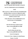 Prevalencia y prevención de enfermedades respiratorias agudas en preescolares atendidos en el servicio de pediatría del Hospital Belén