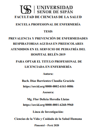 Prevalencia y prevención de enfermedades respiratorias agudas en preescolares atendidos en el servicio de pediatría del Hospital Belén