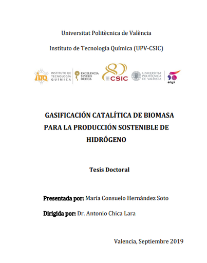 Gasificación catalítica de biomasa para la producción sostenible de hidrógeno