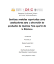 Zeolitas y metales soportados como catalizadores para la obtención de productos de química fina a partir de la biomasa