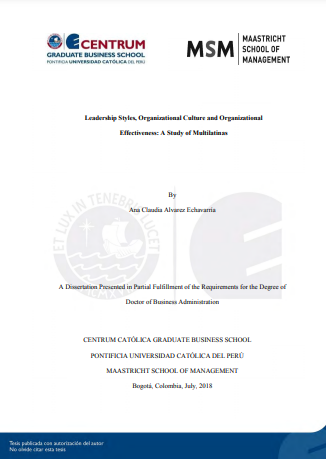 Leadership styles, organizational culture and organizational effectiveness: a study of multilatinas