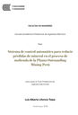 Sistema de control automático para reducir pérdidas de mineral en el proceso de molienda de la Planta Outstanding Mining Perú