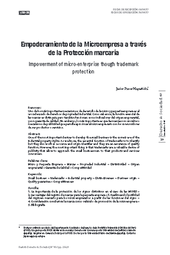 Empoderamiento de la Microempresa a través de la Protección marcaria