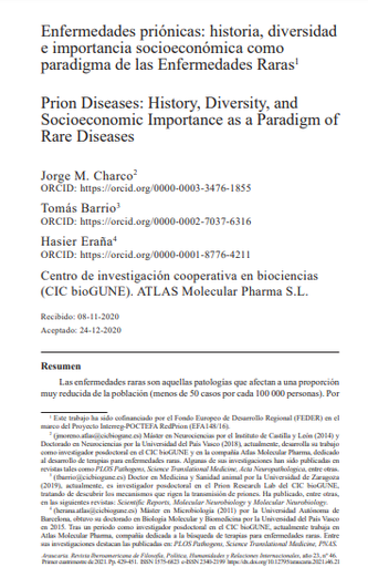 Enfermedades priónicas: historia, diversidad e importancia socioeconómica como paradigma de las Enfermedades Raras