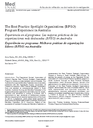 Experiencia en el programa: Las mejores prácticas de las organizaciones más destacadas (BPSO) en Australia