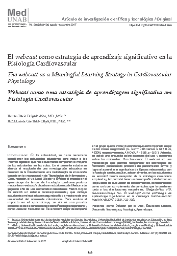 El webcast como estrategia de aprendizaje significativo en la Fisiología Cardiovascular