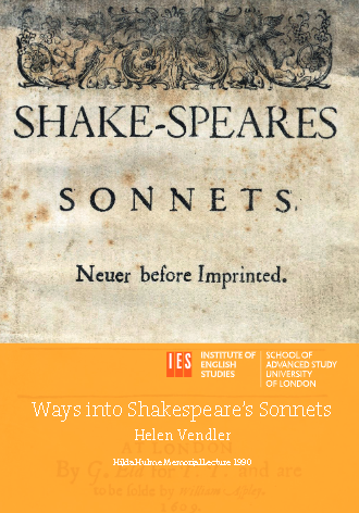 Ways into Shakespeare's Sonnets