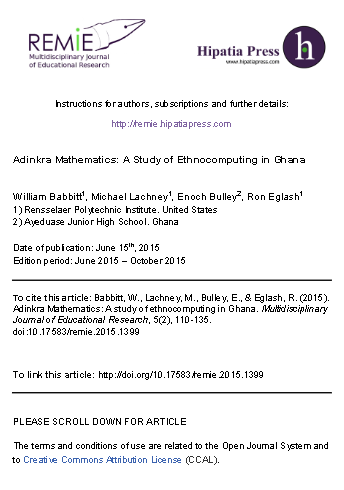 Adinkra Mathematics: A study of Ethnocomputing in Ghana