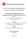 Cultura tributaria y obligación fiscal en los comerciantes del AA.HH. Guacamayo (KM 108) – Inambari, 2021