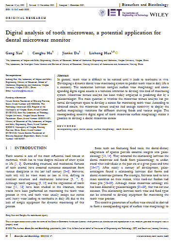 Digital analysis of tooth microwear, a potential application for dental microwear monitor