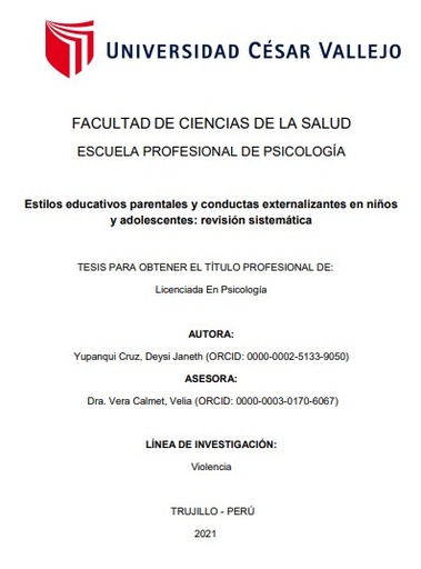 Estilos educativos parentales y conductas externalizantes en niños y adolescentes: revisión sistemática