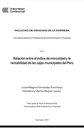 Relación entre el índice de morosidad y la rentabilidad de las cajas municipales del Perú