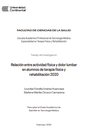 Relación entre actividad física y dolor lumbar en alumnos de terapia física y rehabilitación 2020