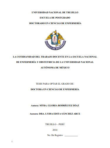 La cotidianidad del trabajo docente en la escuela nacional de enfermería y obstetricia de la universidad nacional autónoma de méxico