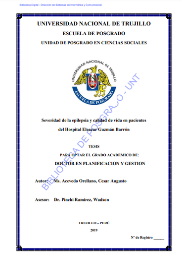 Severidad de la epilepsia y calidad de vida en pacientes del Hospital Eleazar Guzmán Barrón