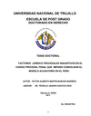 Factores jurídico procesales inquisitivos en el codigo procesal penal que impiden consolidar el modelo acusatorio en el Perú