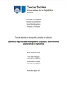 Experiencia migratoria de investigadores uruguayos : determinantes, características e implicancias