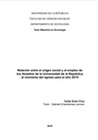 Relación entre el origen social y el empleo de los titulados de la Universidad de la República al momento del egreso para el año 2015
