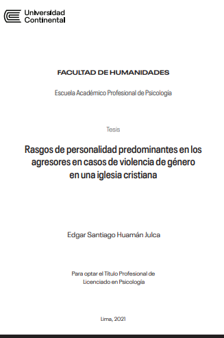 Rasgos de personalidad predominantes en los agresores en casos de violencia de género en una iglesia cristiana