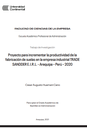 Proyecto para incrementar la productividad de la fabricación de suelas en la empresa industrial TRADE SANDDER E.I.R.L. - Arequipa – Perú – 2020