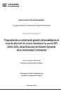 Propuesta de un sistema de gestión de la calidad en el área de atención al usuario basada en la norma ISO 9001:2015, de la Dirección de Gestión Docente de la Universidad Continental