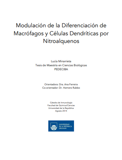 Modulación de la diferenciación de macrófagos y células dendríticas por nitroalquenos